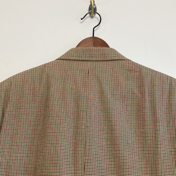 Brooks Brothers Sport Coat Mens 39S Tan Red Green Check Blazer Made in USA - Picture 5 of 15